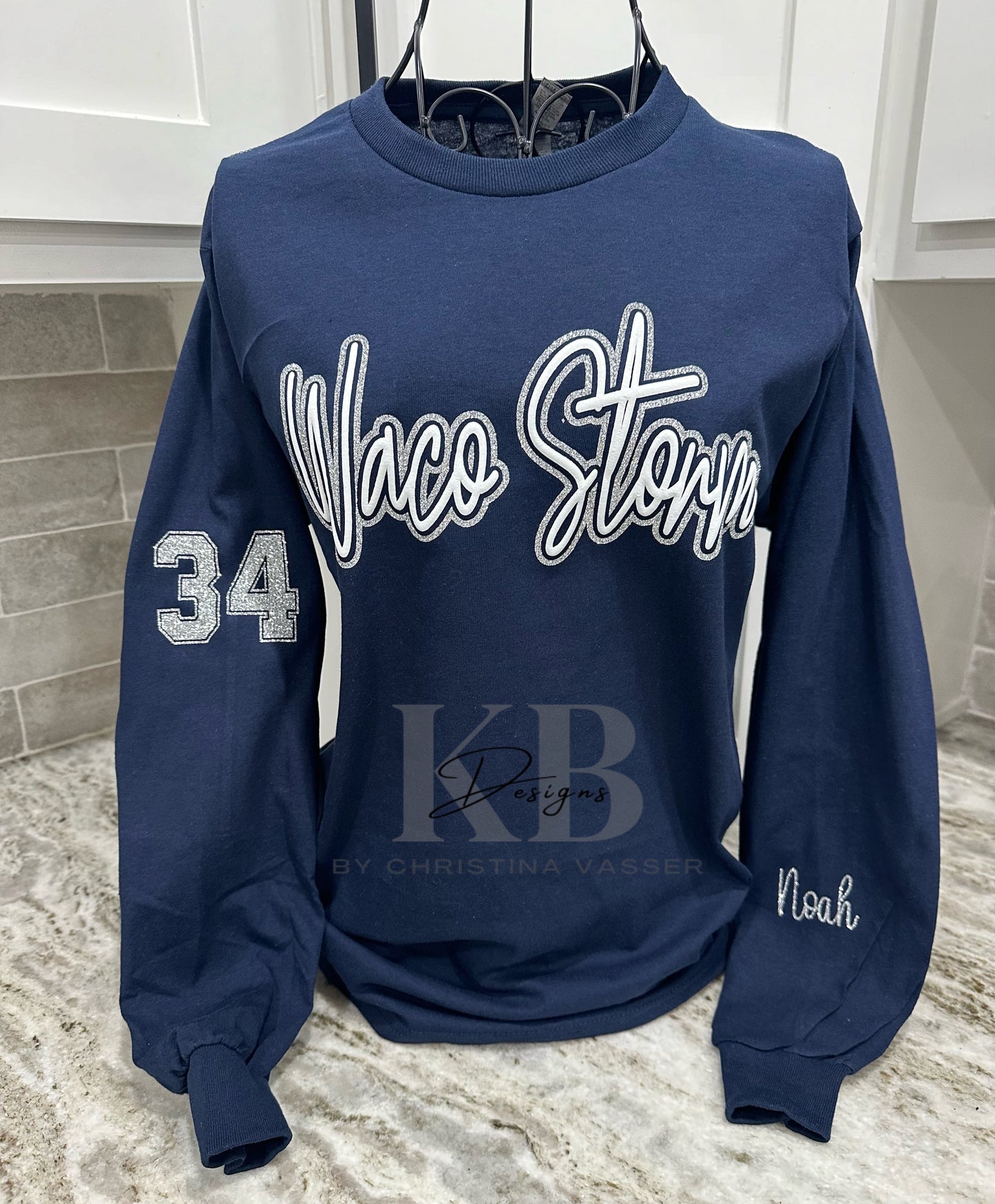 Personalized Sports Glitter & Puff Tee