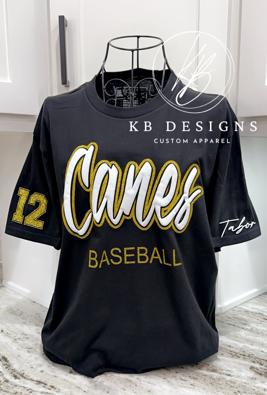 Personalized Sports Glitter & Puff Tee