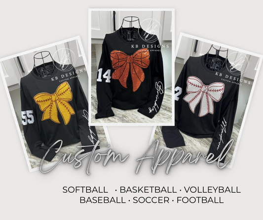 Sequin Soccer Bow W/Personalization