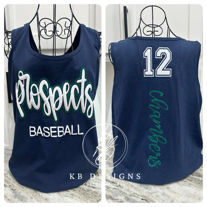 Sports Glitter & Puff Tank Top