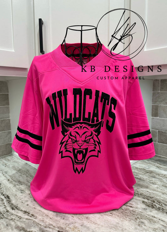 Wildcats Pinkout Glitter Mascot Jersey