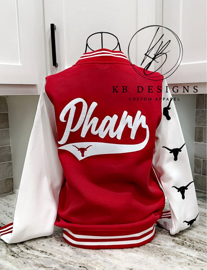 Panthers Varsity Letterman Glitter Jacket