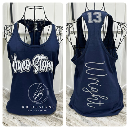 Sports Glitter & Puff Tank Top