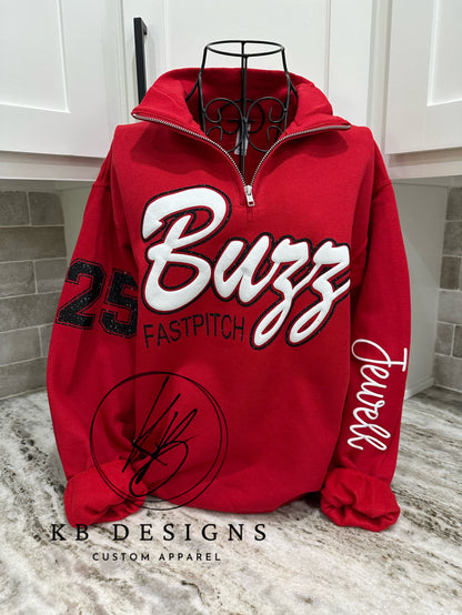 Custom Sports Quarter Zip Pull Over