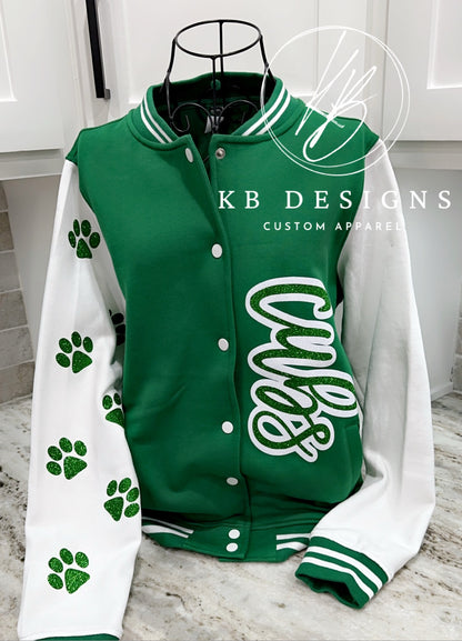 Panthers Varsity Letterman Glitter Jacket