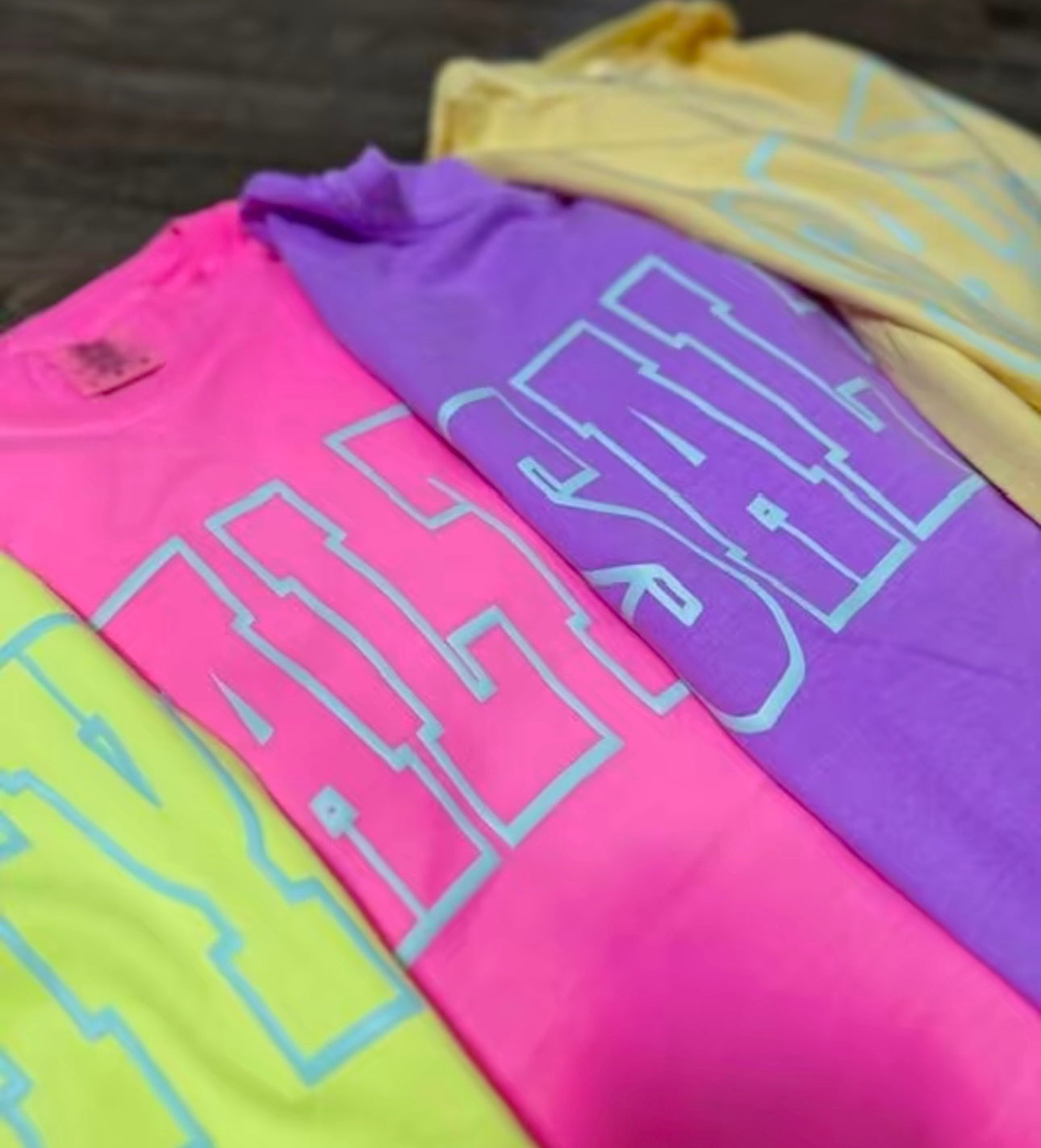 Custom Neon Color Puff Tee