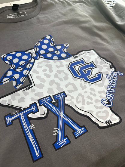 Town/Mascot Leopard TX W/Bow