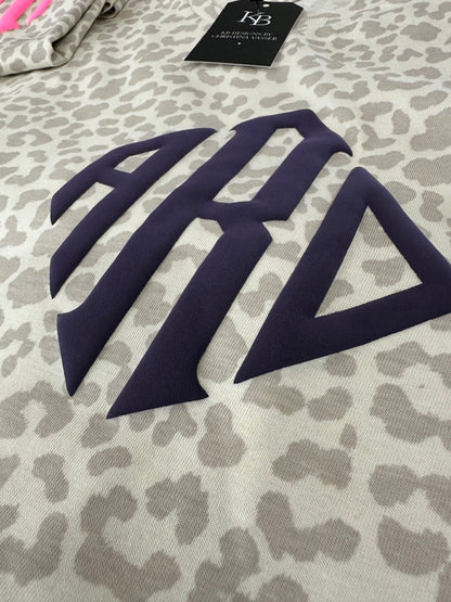 Leopard Monogram puff Tee