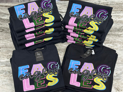 Double Stacked Mascot DTF & Spangle Tee