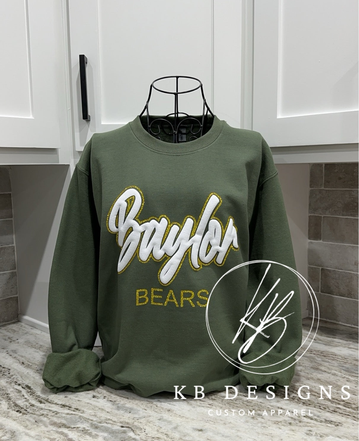 Baylor Bears W/Glitter and Puff