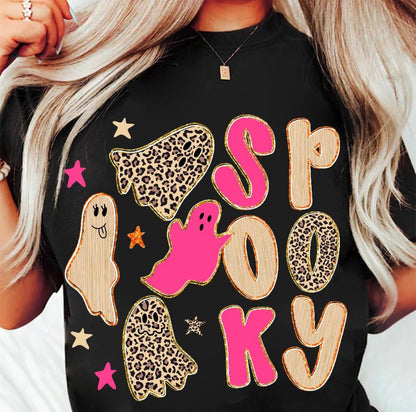 Spooky Ghosts Tee (Orange or Pink)