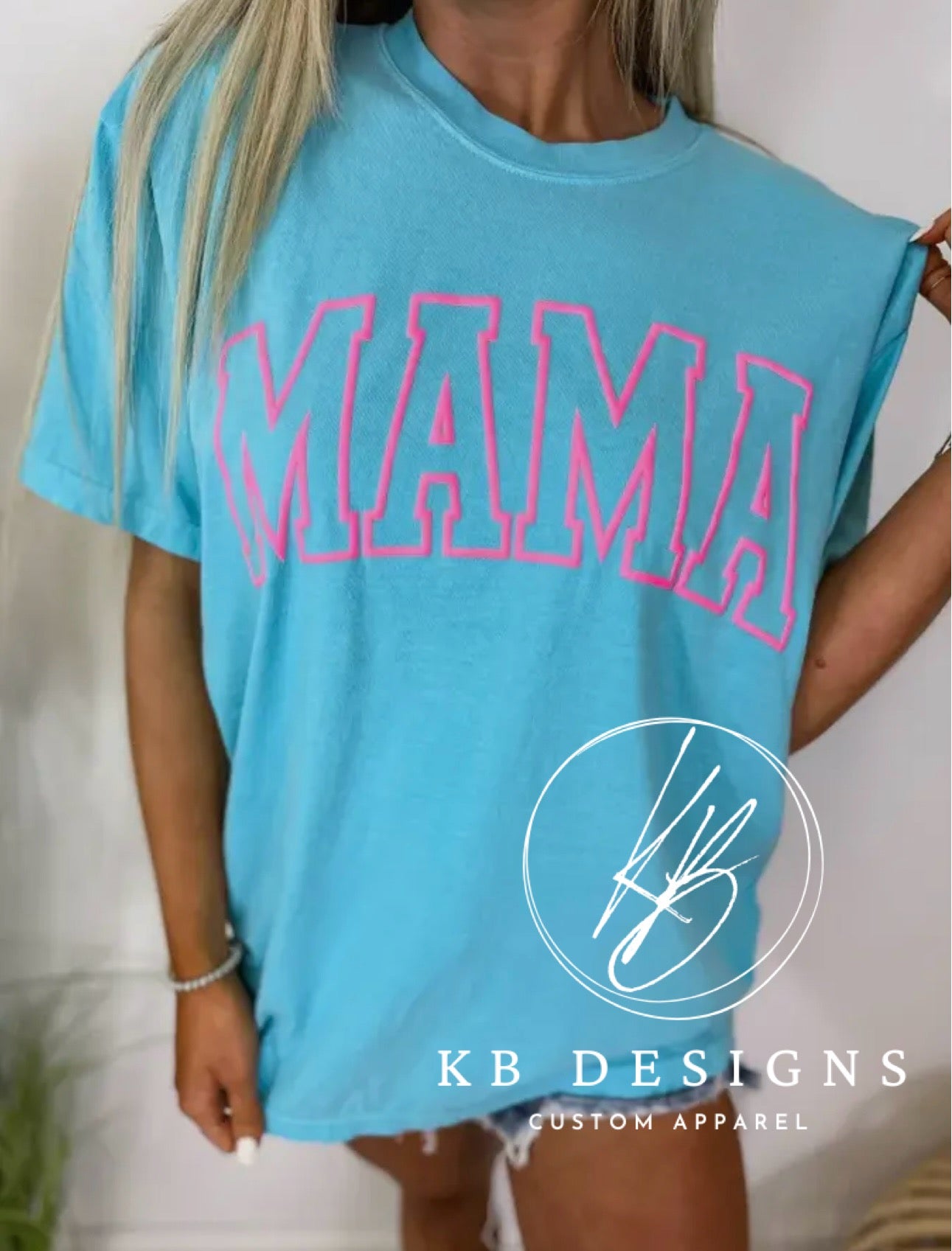 MAMA Neon Color Summer Puff Tee