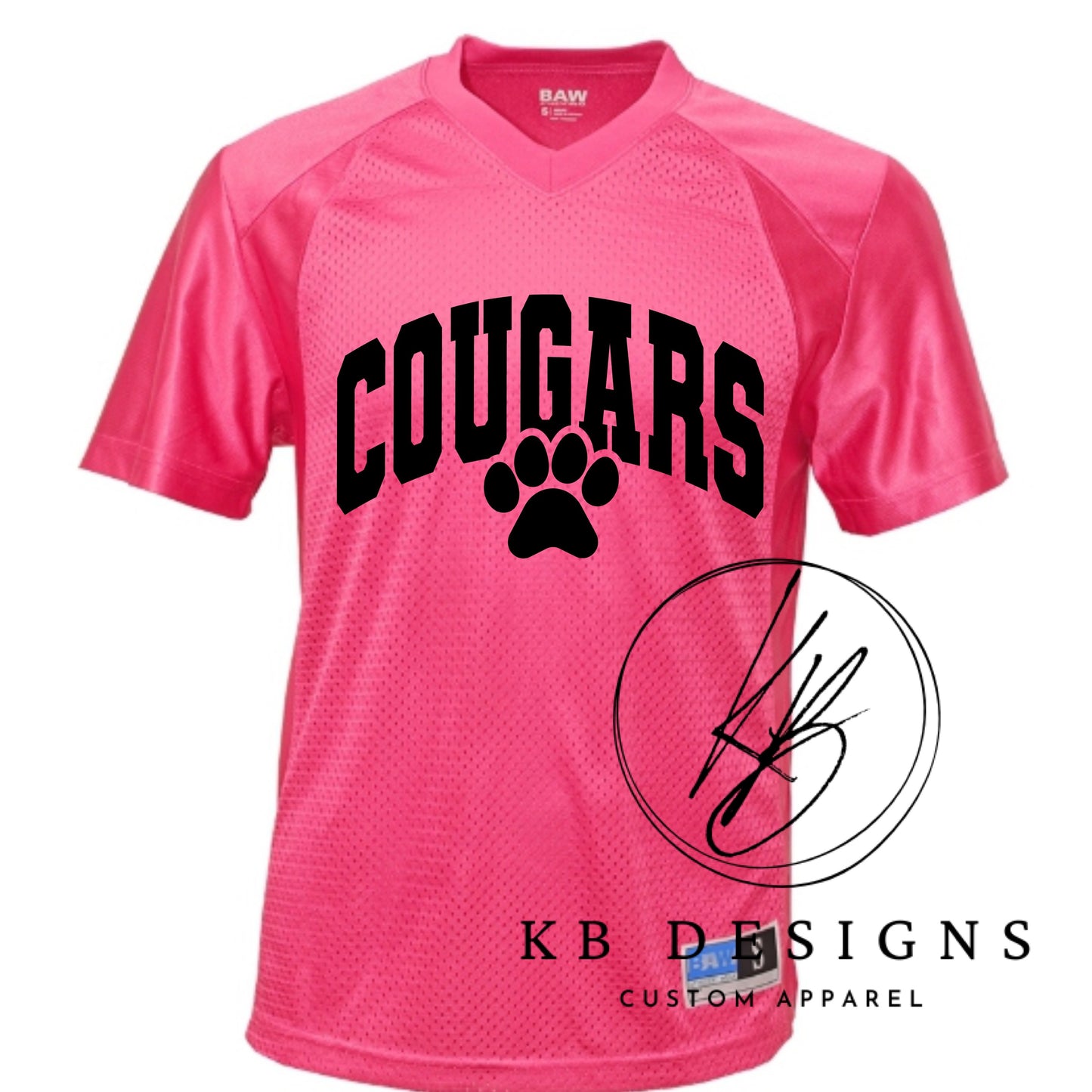 Custom Mascot Pinkout Glitter Jersey