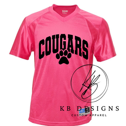 Custom Mascot Pinkout Glitter Jersey