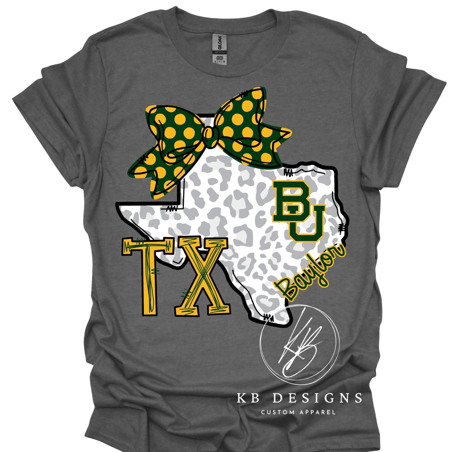 Town/Mascot Leopard TX W/Bow