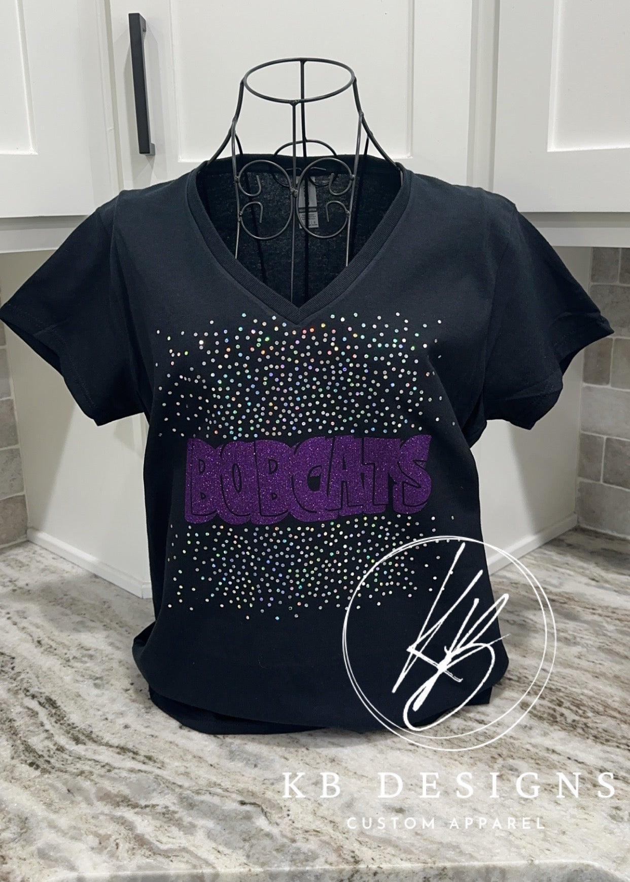 Custom Splattered Spangle Mascot Tee