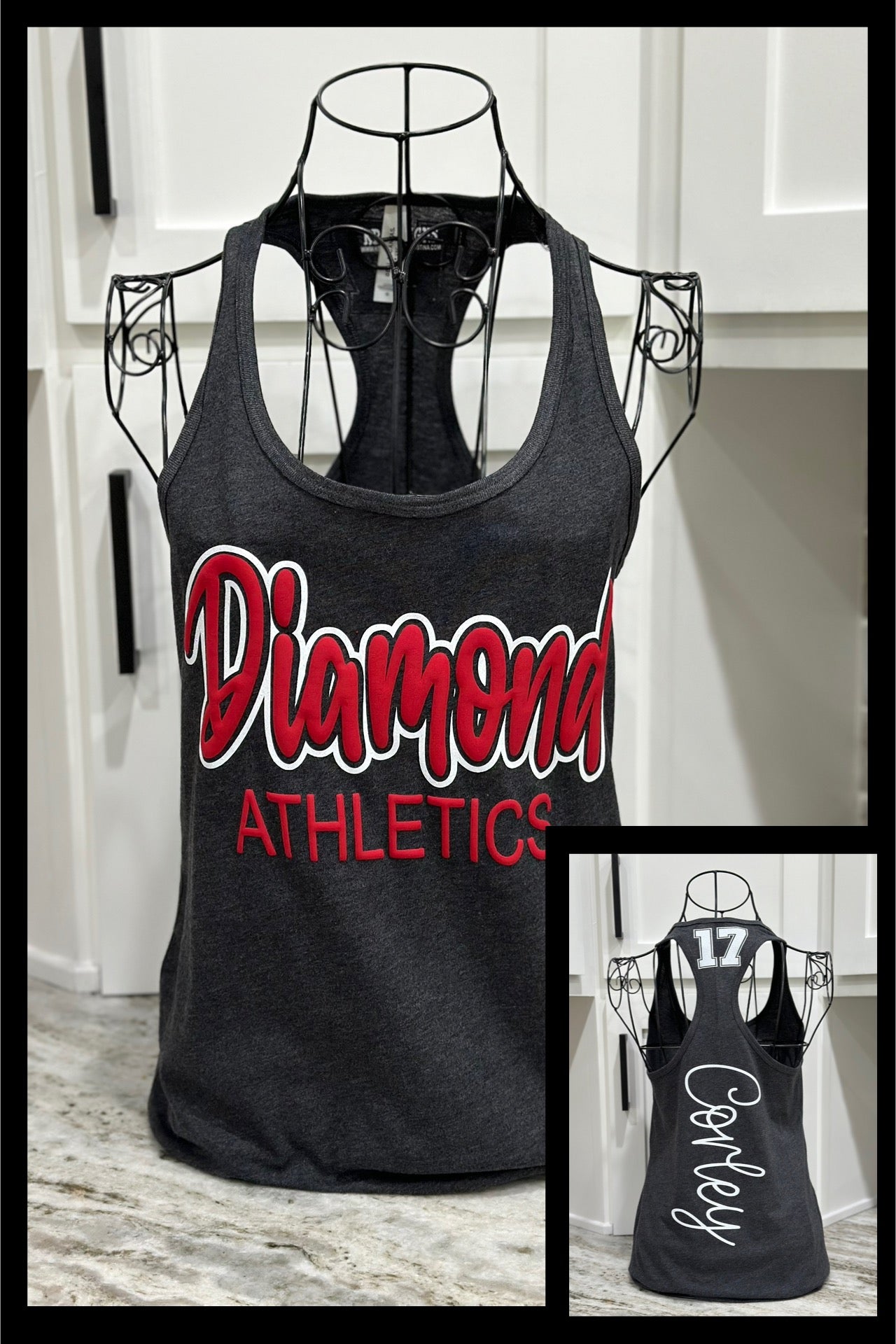 Sports Glitter & Puff Tank Top