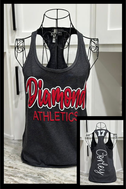 Sports Glitter & Puff Tank Top