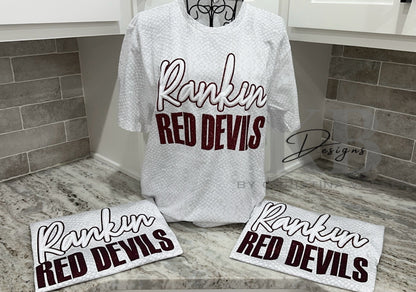 Custom Reptile Mascot glitter & puff Tee