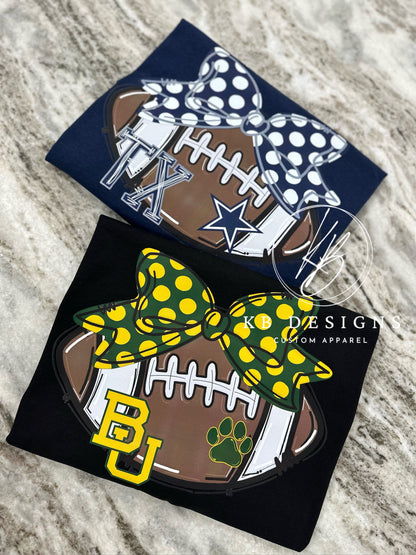 Football W/Bow Top
