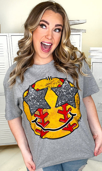 Sports Ball Star Eyes Tee