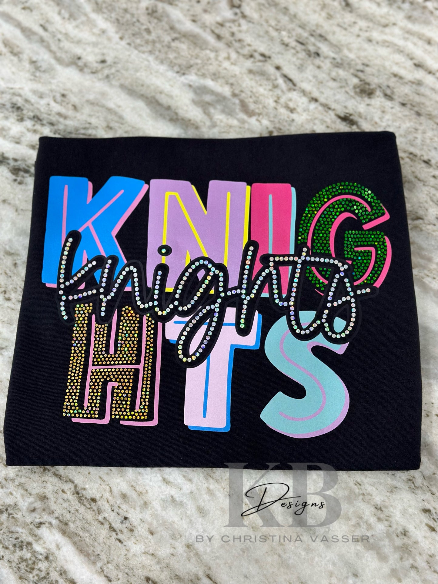 Double Stacked Mascot DTF & Spangle Tee