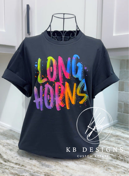 Neon Splatter Mascot Tees