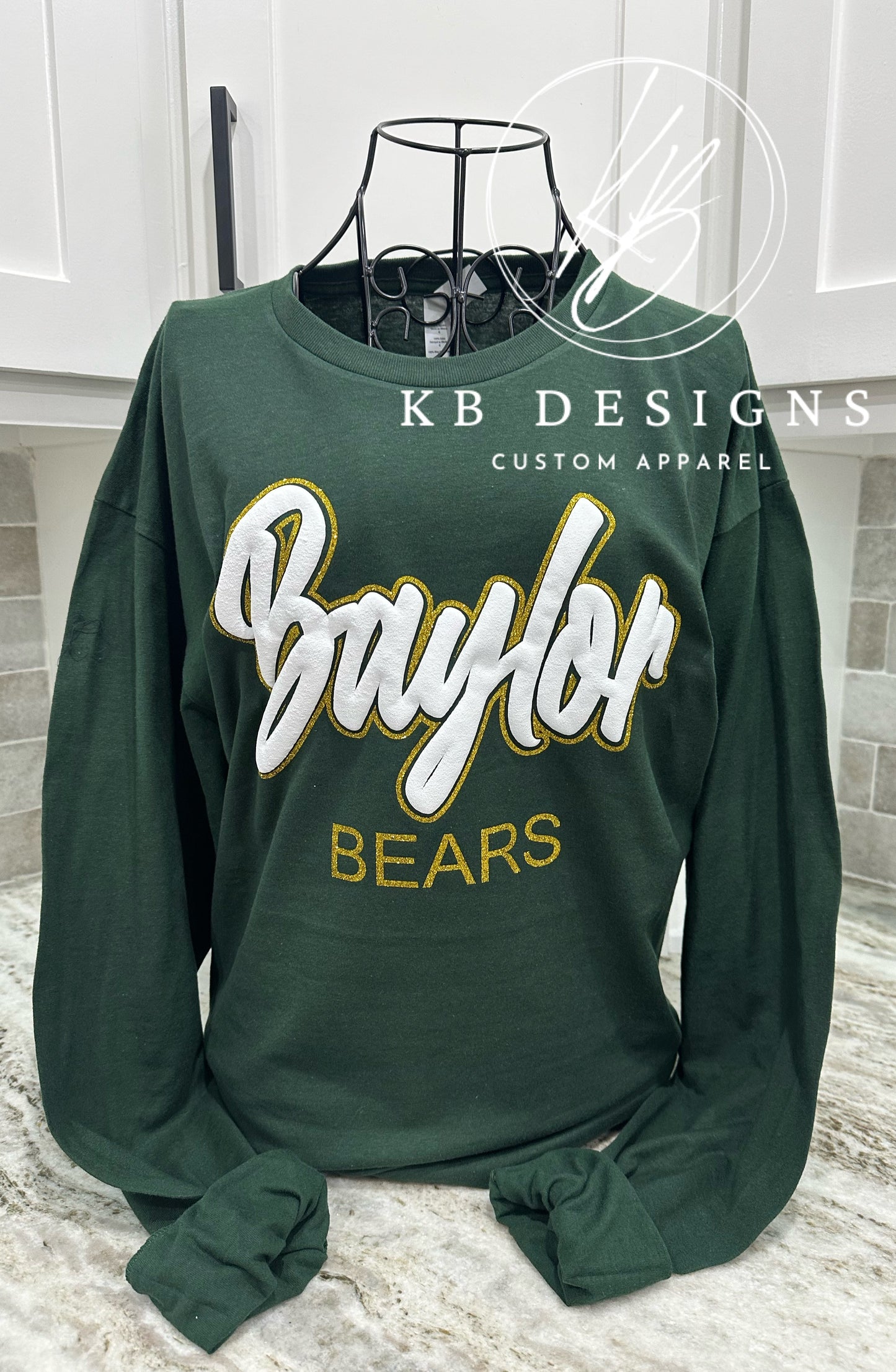 Baylor Bears Glitter & Puff