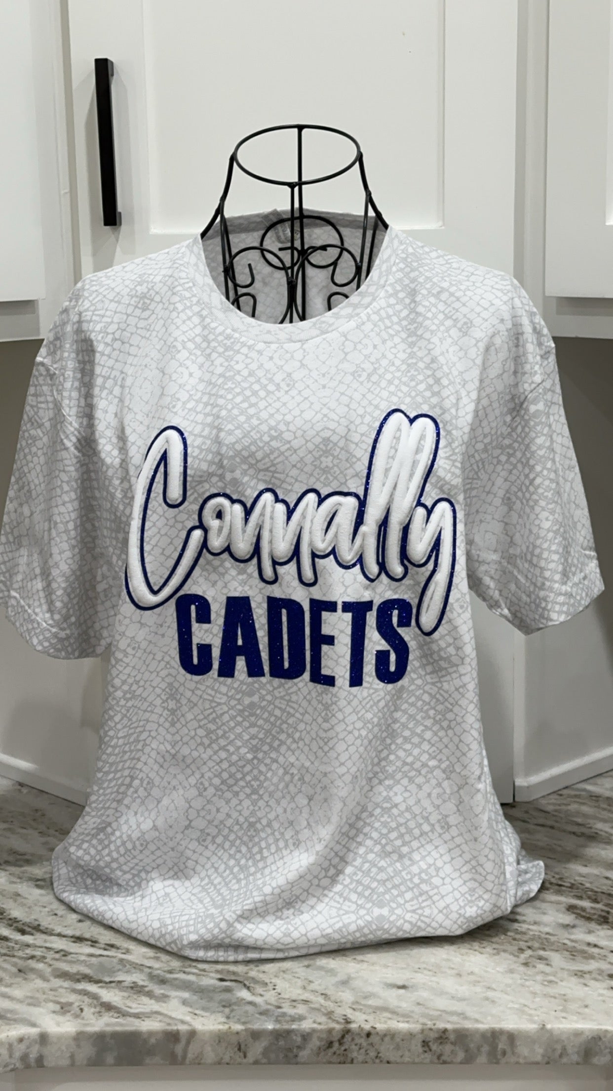 Custom Reptile Mascot glitter & puff Tee