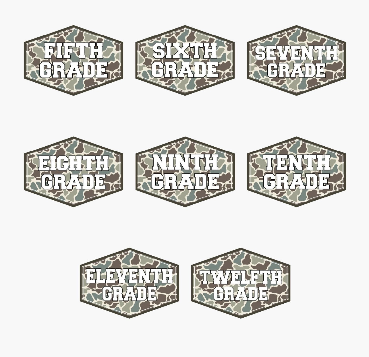 Old Camo School Grade Tee