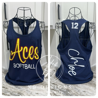 Sports Glitter & Puff Tank Top