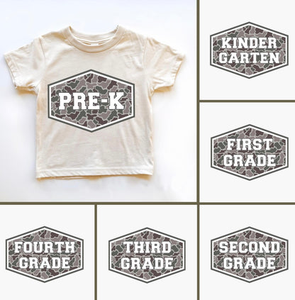 Old Camo School Grade Tee