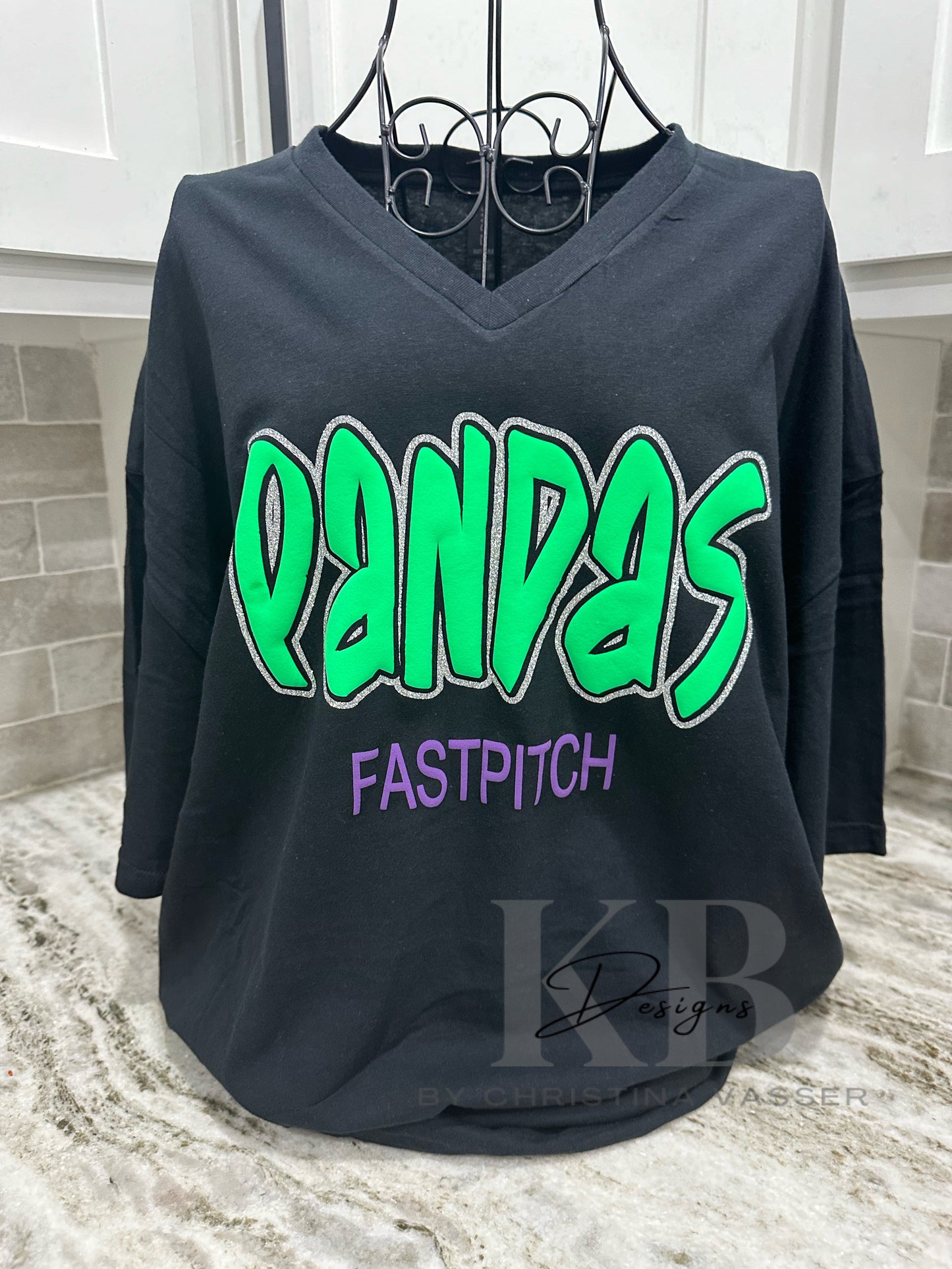 Personalized Sports Glitter & Puff Tee