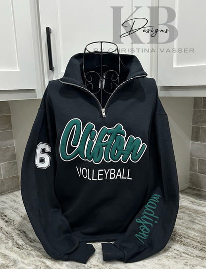 Custom Sports Quarter Zip Pull Over