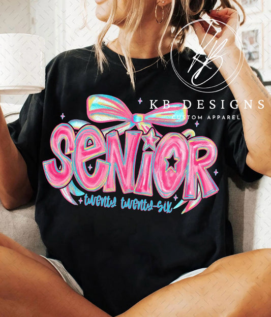 SENIOR Twenty Twenty Six  Bow Tee
