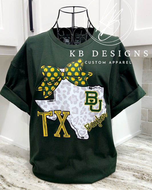 Town/Mascot Leopard TX W/Bow