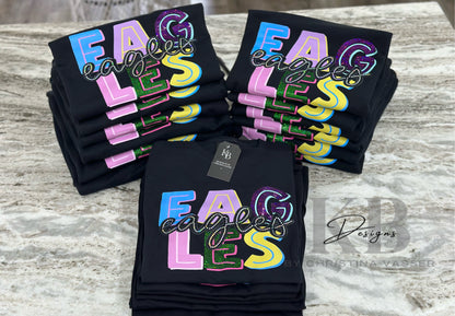 Double Stacked Mascot DTF & Spangle Tee