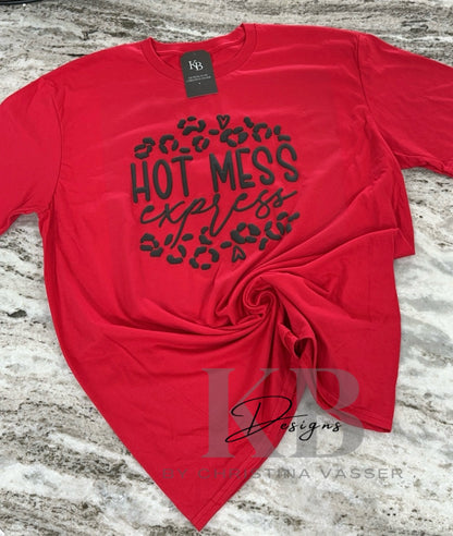 Hot Mess Express Puff graphic Tee