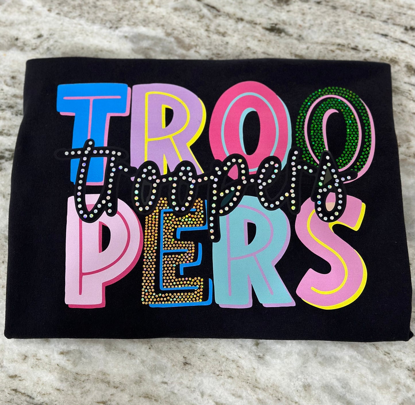 Double Stacked Mascot DTF & Spangle Tee