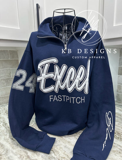 Custom Sports Quarter Zip Pull Over