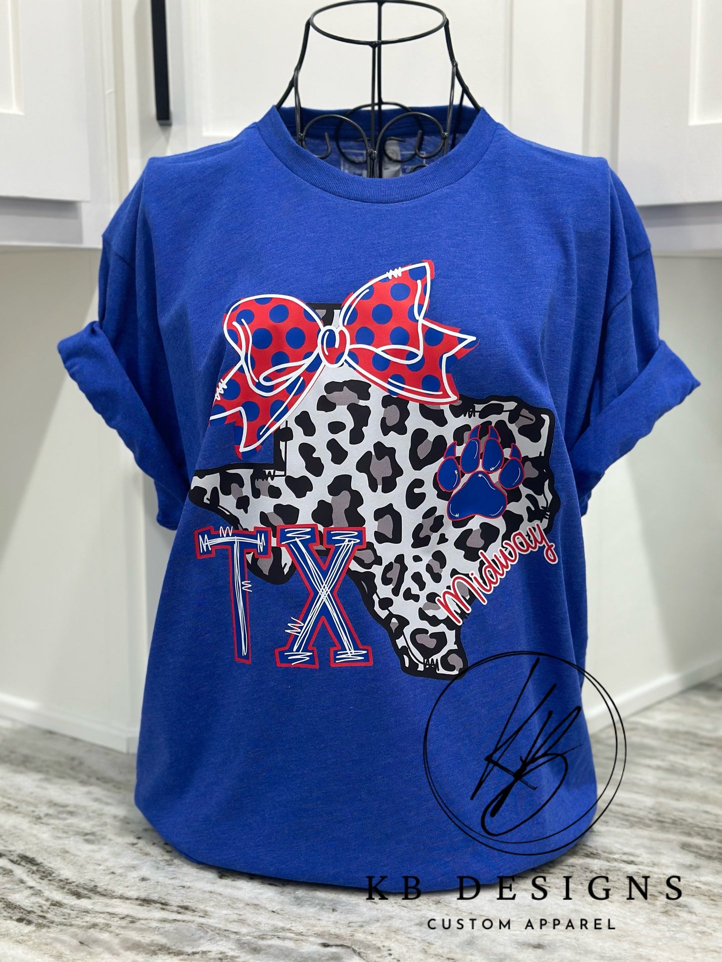 Town/Mascot Leopard TX W/Bow