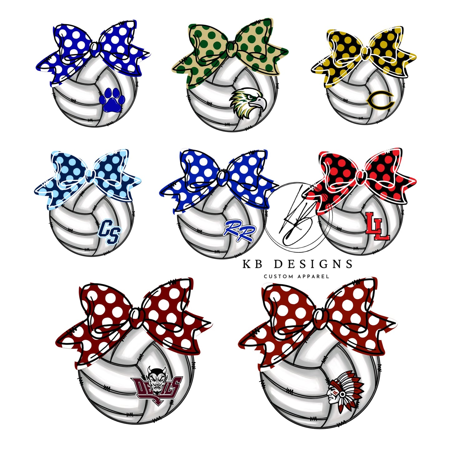 Volleyball W/Top Bow