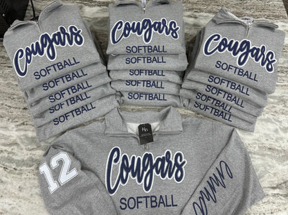 Custom Sports Quarter Zip Pull Over