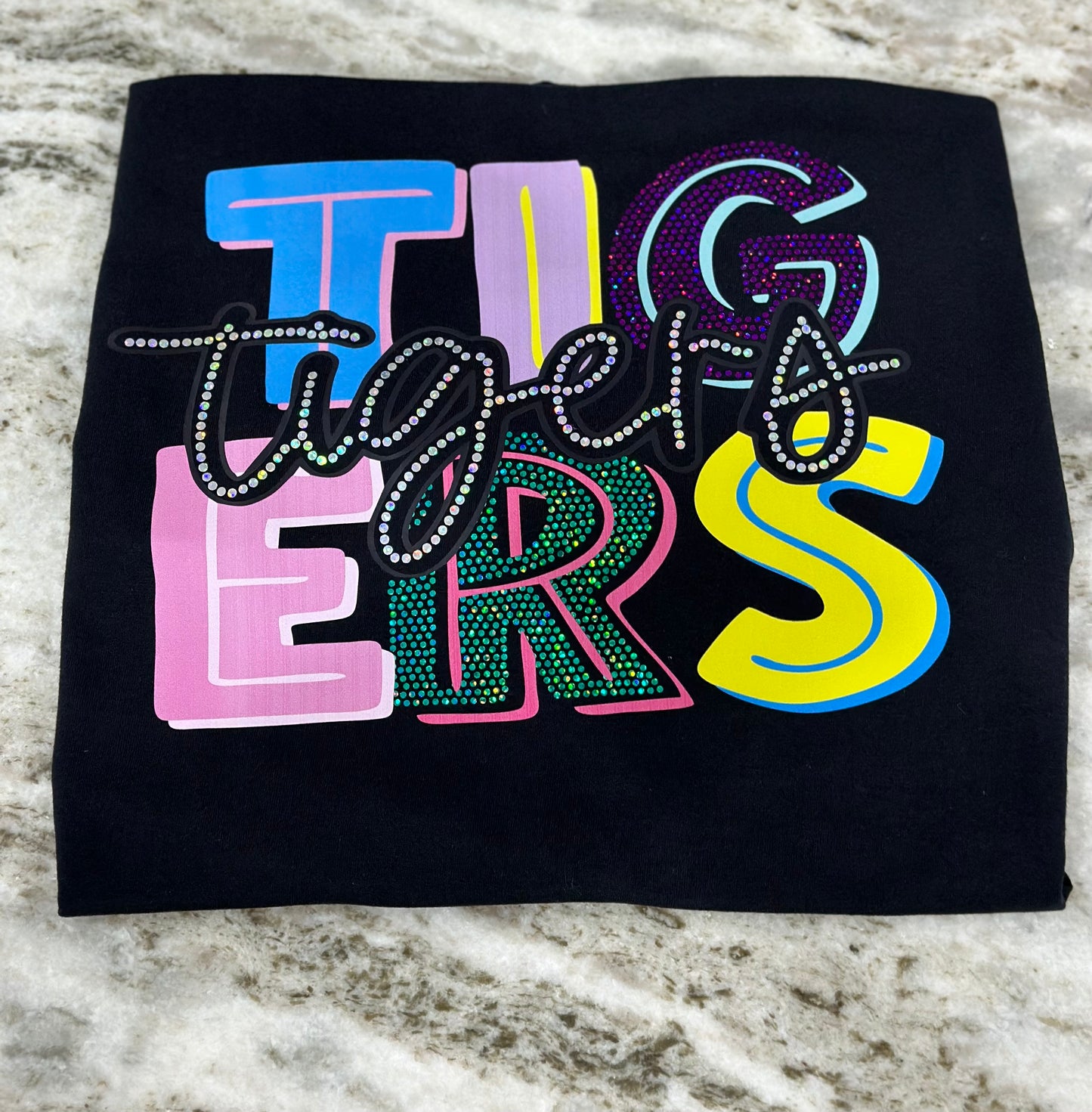 Double Stacked Mascot DTF & Spangle Tee