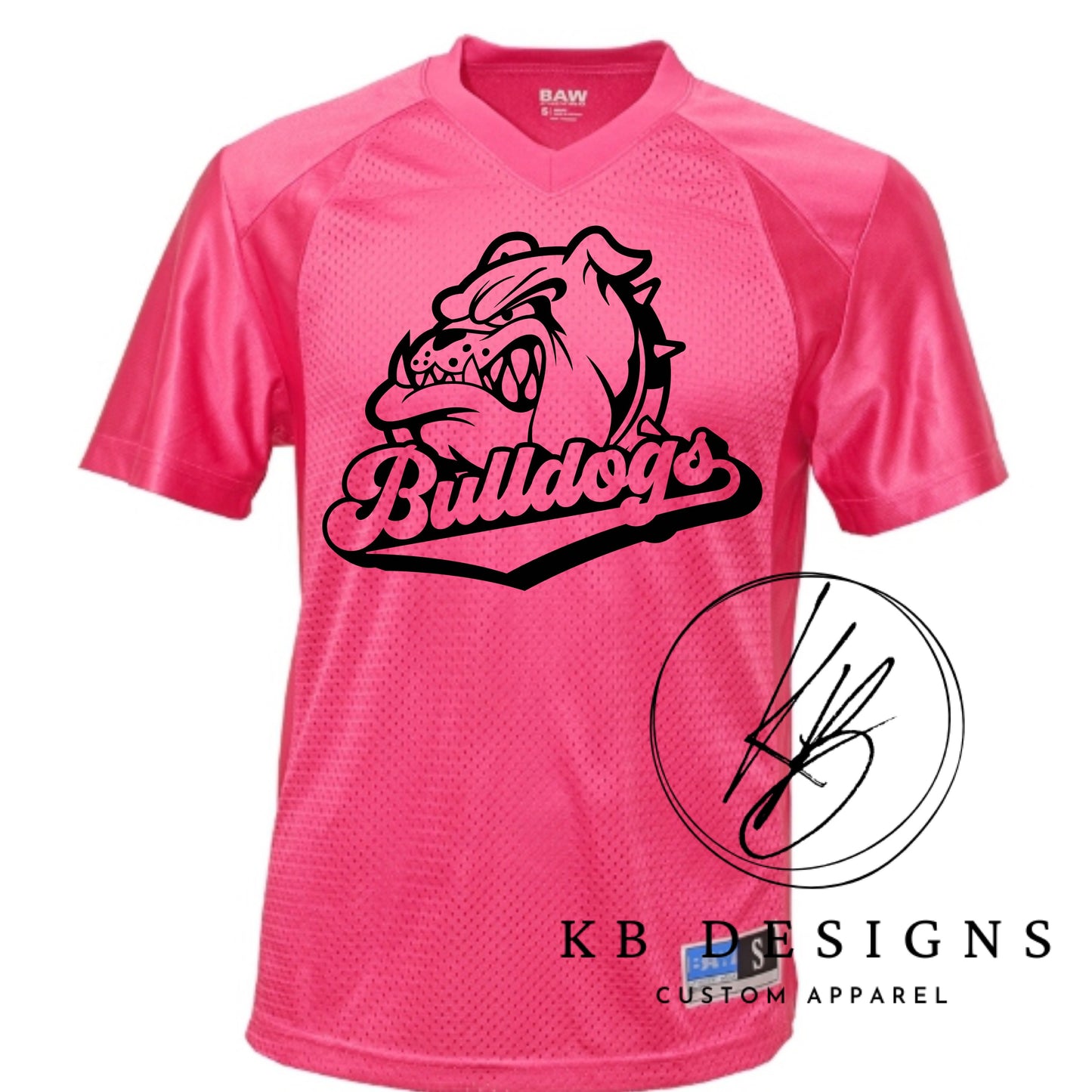 Custom Mascot Pinkout Glitter Jersey