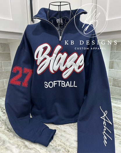 Custom Sports Quarter Zip Pull Over