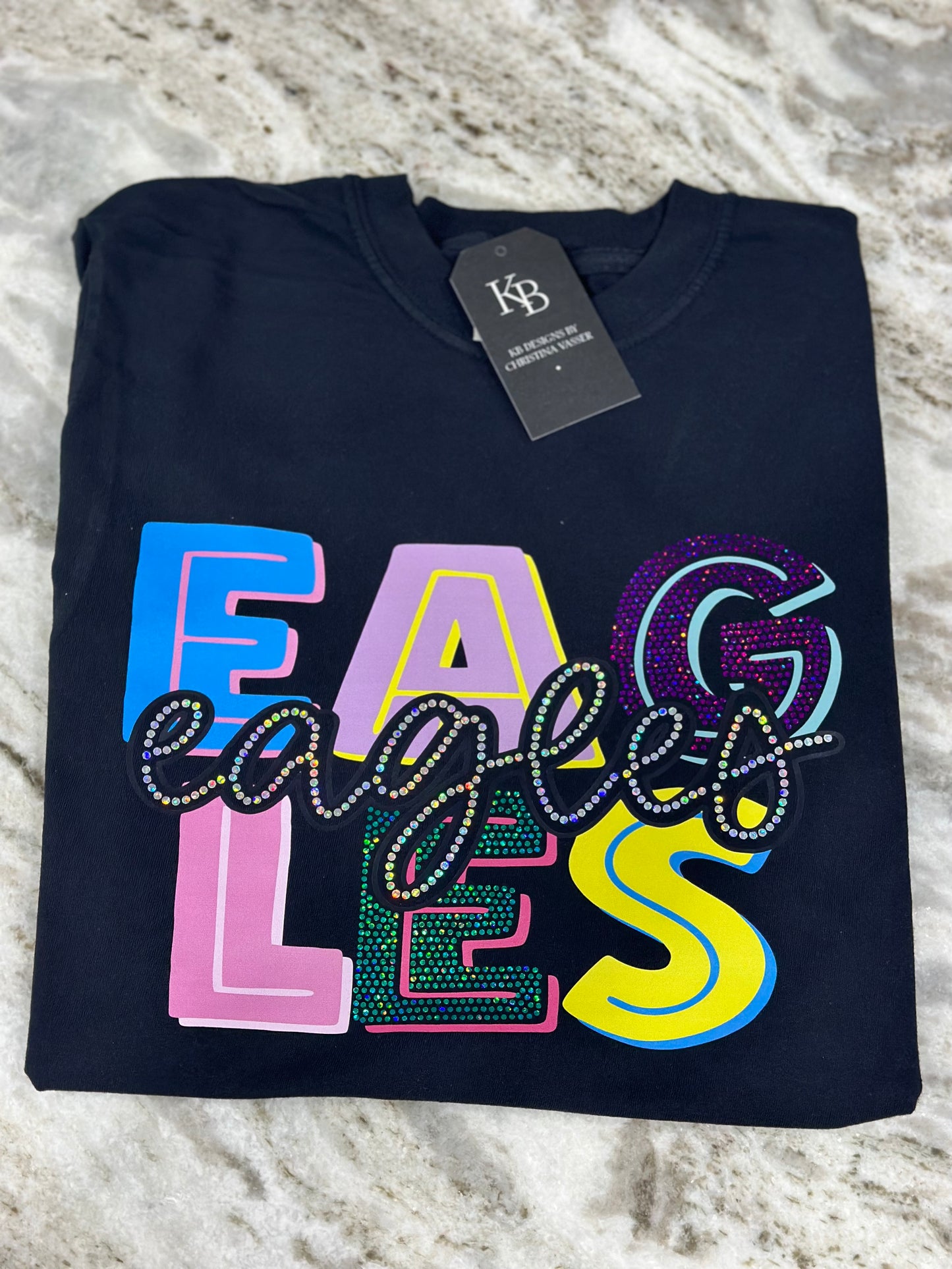 Double Stacked Mascot DTF & Spangle Tee