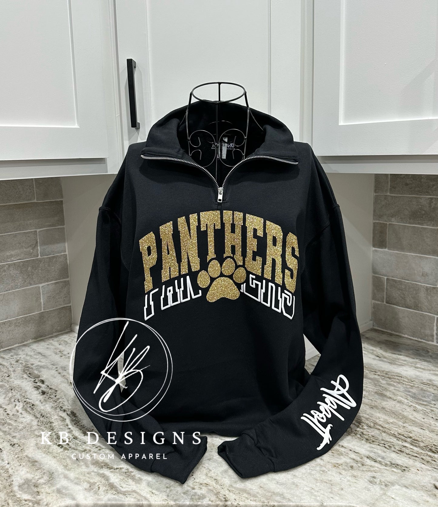 Panthers Stacked W/Town Name on Sleeve