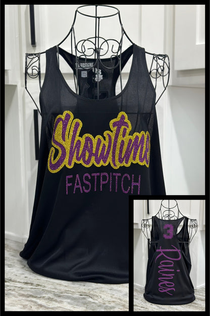 Sports Glitter & Puff Tank Top