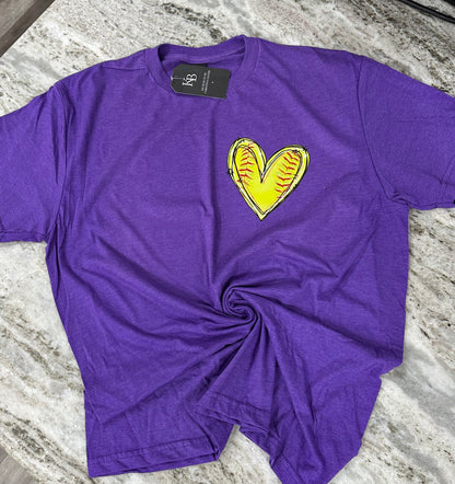 Personalized Sports heart pocket Tee